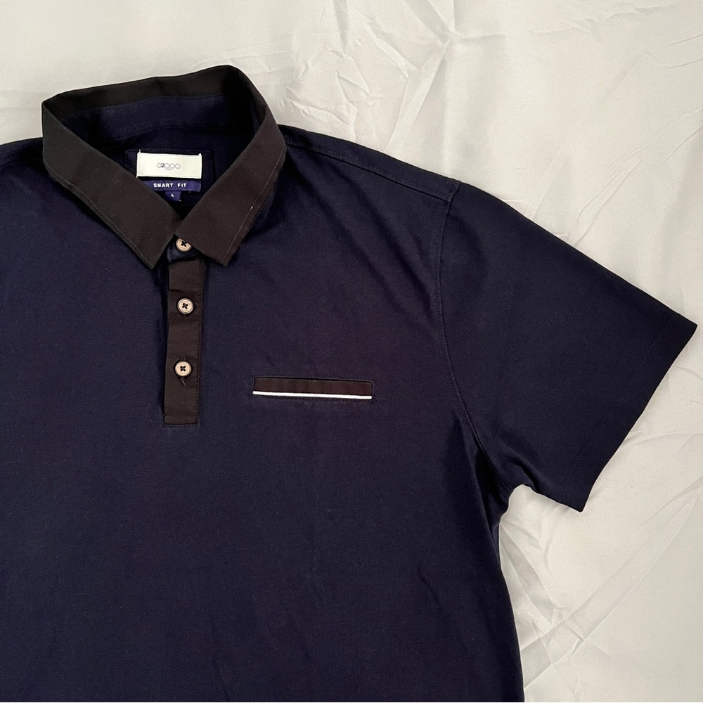G2000 Men's Polo Shirt Large Smart Fit Navy Blue